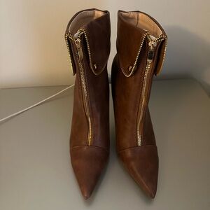 Brown Leather Ankle Boots